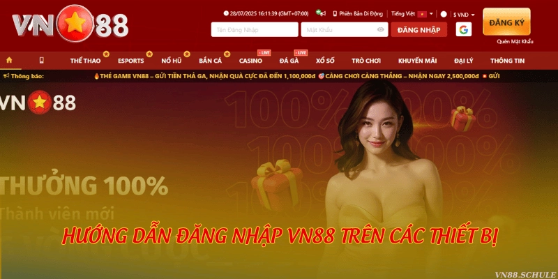Hướng dẫn đăng nhập VN88 trên các thiết bị