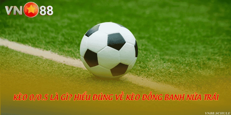 Kèo 0/0.5 là gì? Hiểu đúng về kèo đồng banh nửa trái
